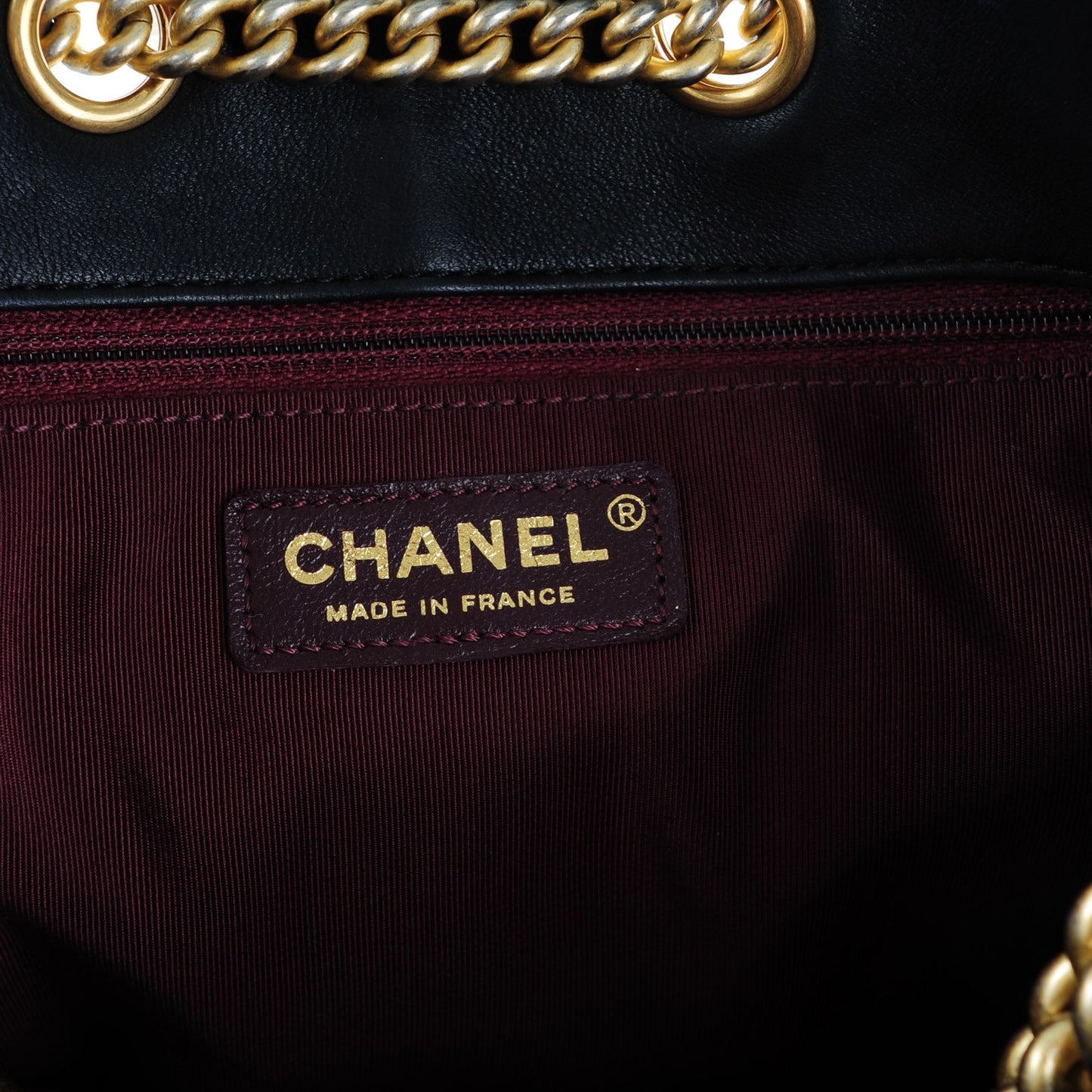 Calfskin Quilted Small On My Shoulder Drawstring Bag Black