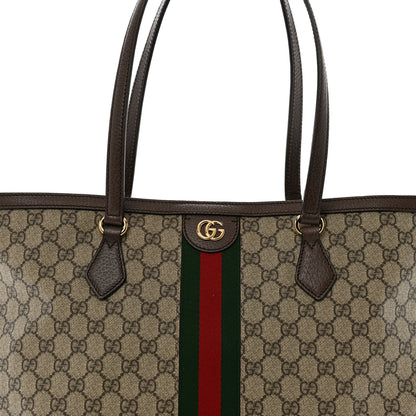 Gucci GG Supreme Monogram Medium Ophidia Shopping Tote Brown 8 of 10