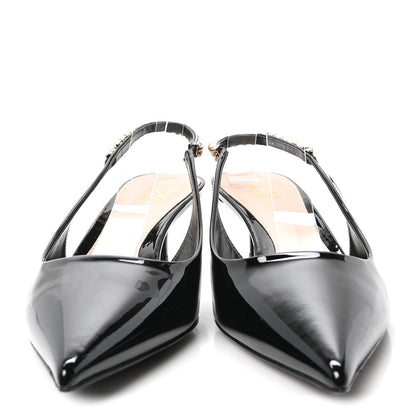 Gucci Patent Signoria 35mm Slingback Pumps 39 Black 3 of 9
