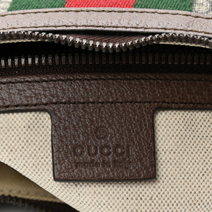 Gucci GG Supreme Monogram Web Small Ophidia Half Moon Hobo Brown 6 of 12