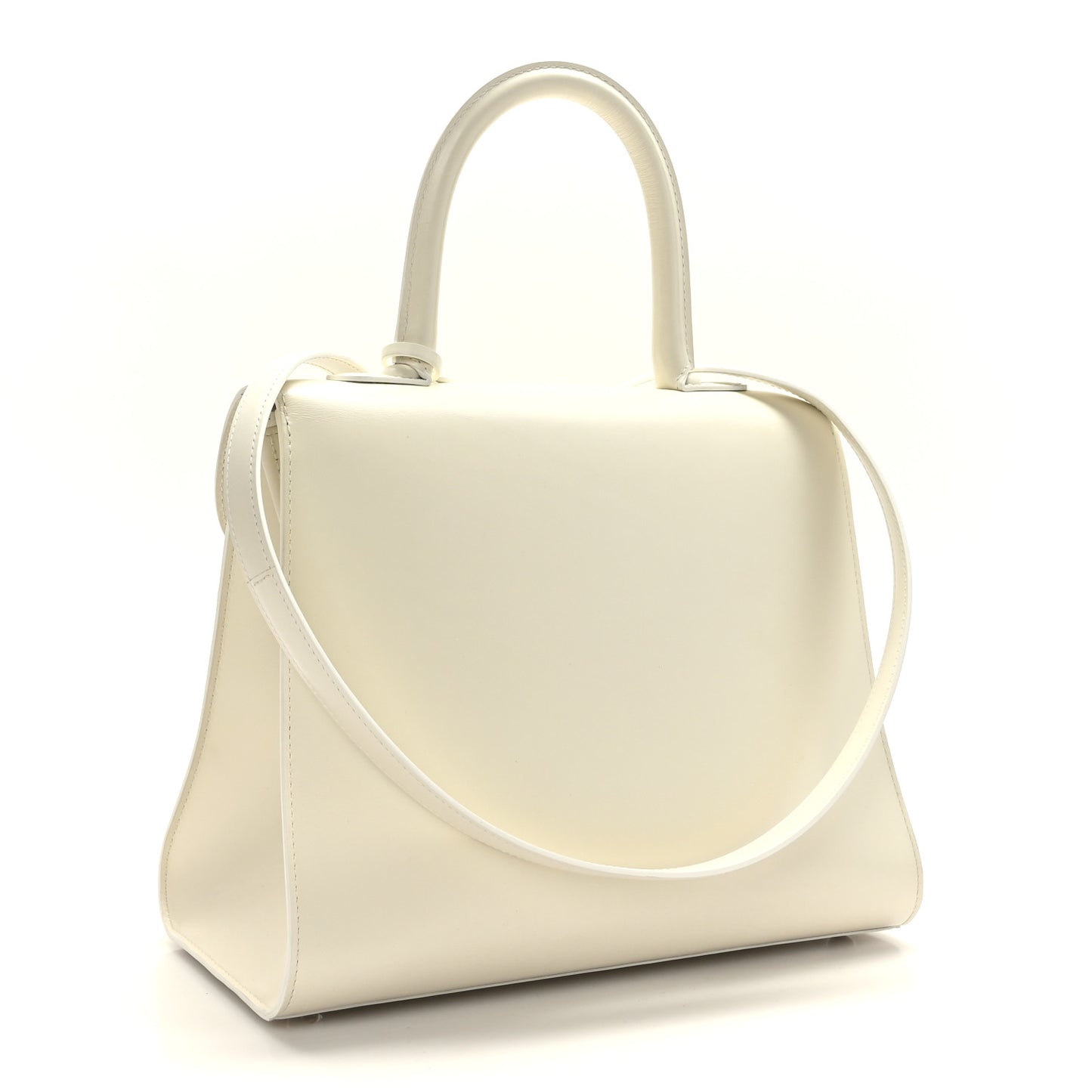 Box Calfskin MM Brillant Satchel Ivory