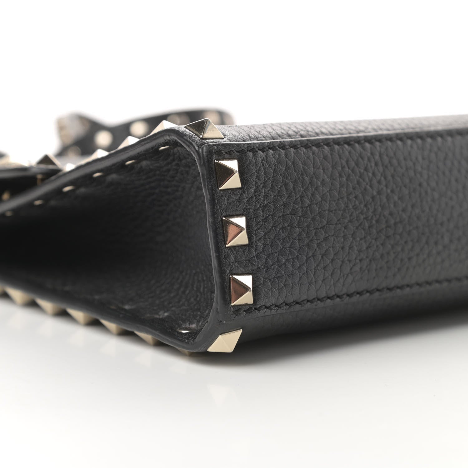 Valentino Garavani Pebbled Calfskin Medium Rockstud Flip Lock Crossbody Bag Black 8 of 13