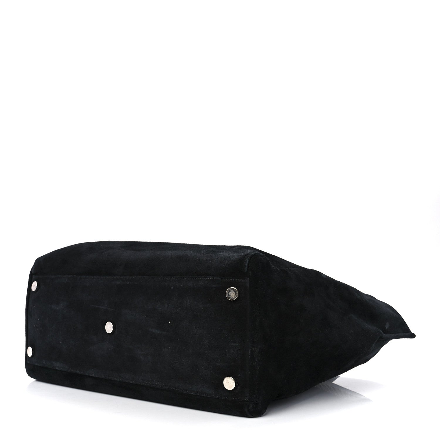 Saint Laurent Calfskin Suede Studded Reversible East West Shopping Tote Black 11 of 13