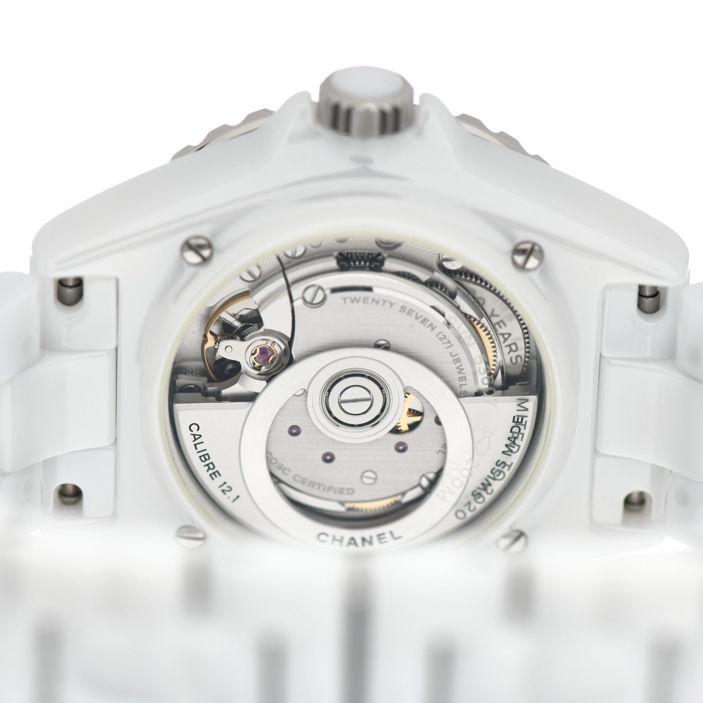 Stainless Steel Ceramic Diamond 38mm J12 Limited Edition Automatic Watch White