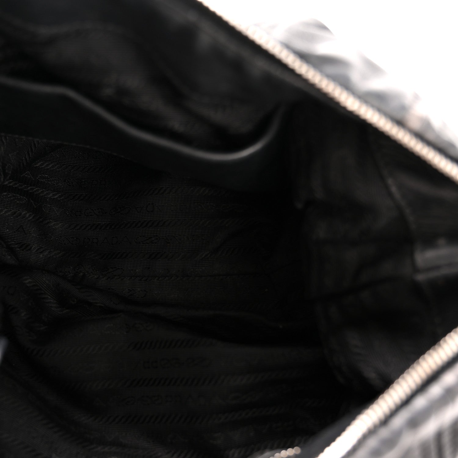 Prada Soft Calf Pleated Hobo Black 5 of 15