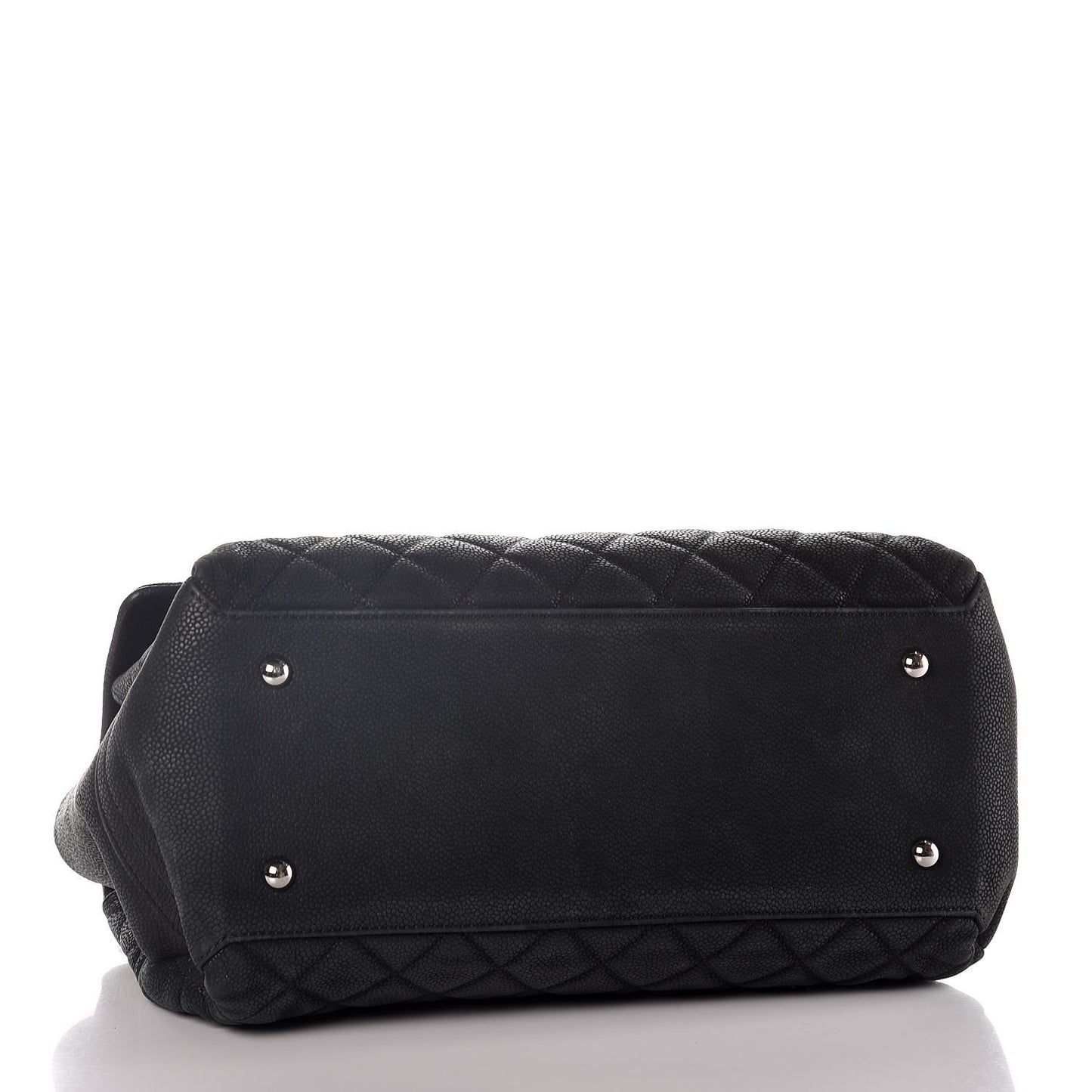 Iridescent Caviar Medium Lady Pearly Flap Black