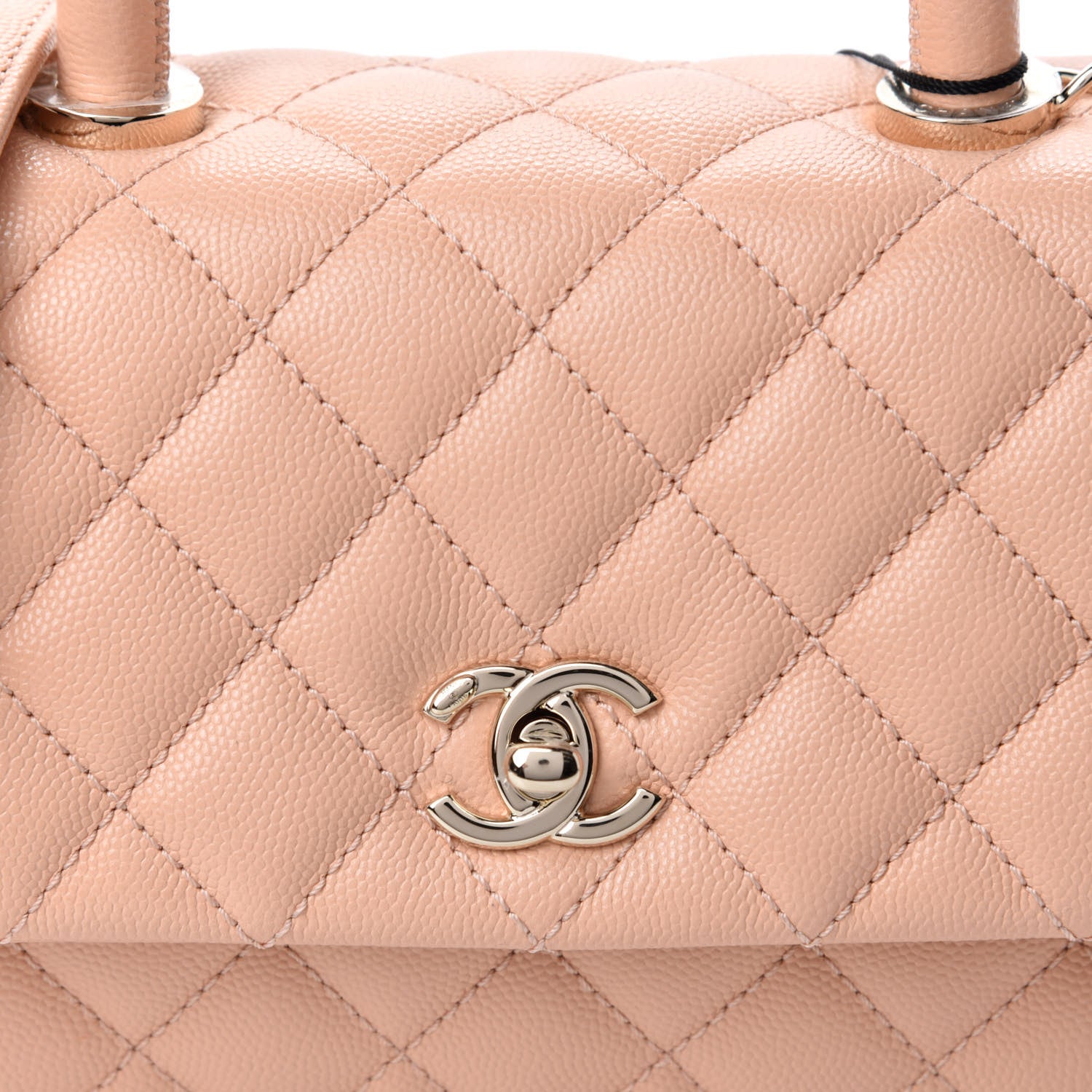 Chanel Caviar Quilted Mini Coco Handle Flap Beige 10 of 10