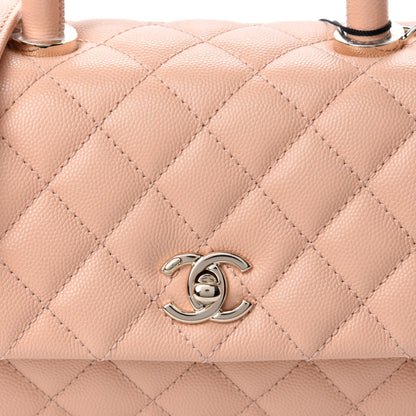 Chanel Caviar Quilted Mini Coco Handle Flap Beige 10 of 10