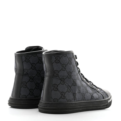 Gucci Monogram Womens High Top Sneakers 36.5 Black 4 of 8