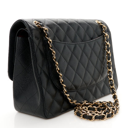 Chanel Caviar Quilted Jumbo Double Flap Black 3 of 10