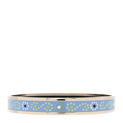 Hermes Enamel Printed Narrow Bracelet 70 Bleu 1 of 6