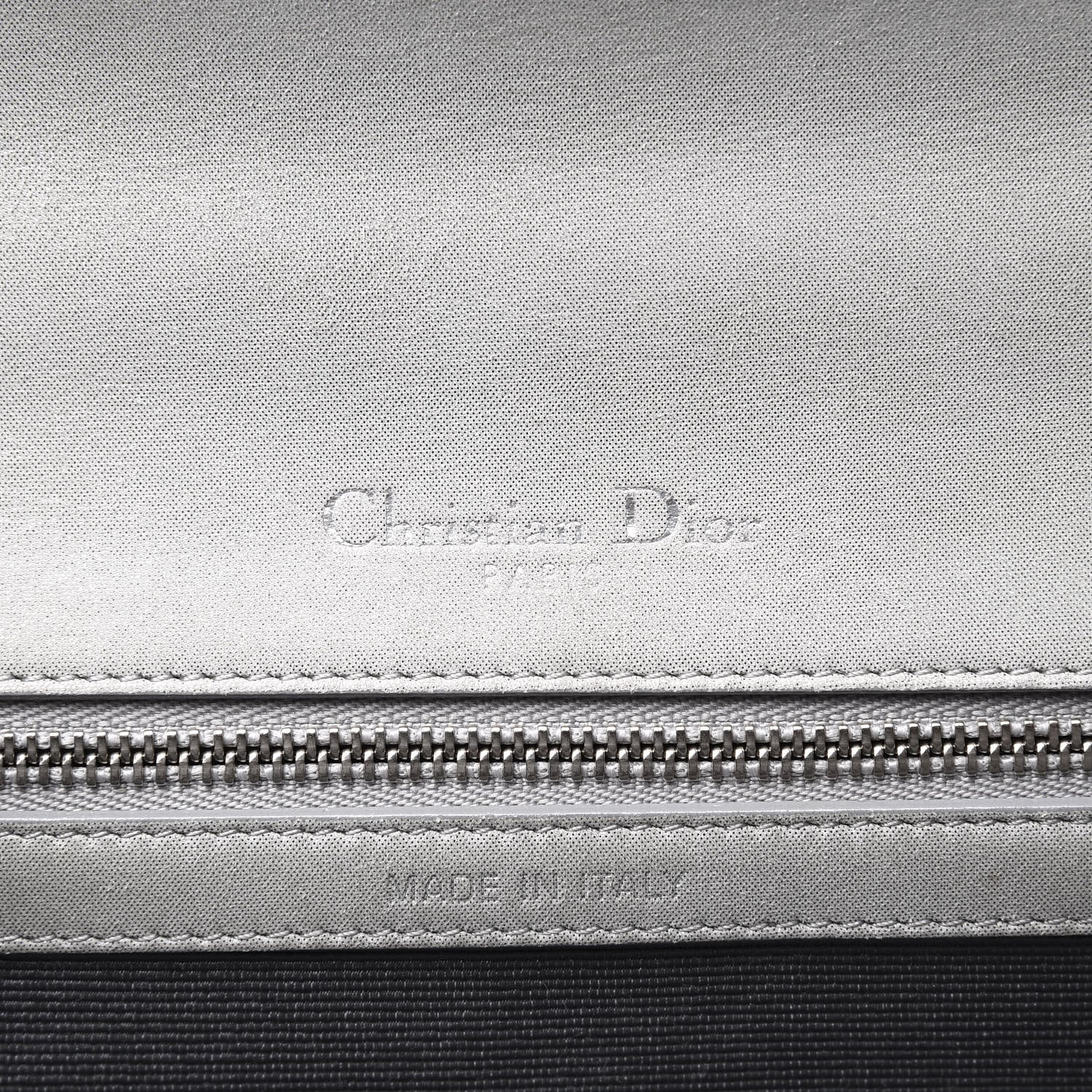 Christian Dior Metallic Patent Micro-Cannage Small Diorama Flap Bag Silver 5 of 10