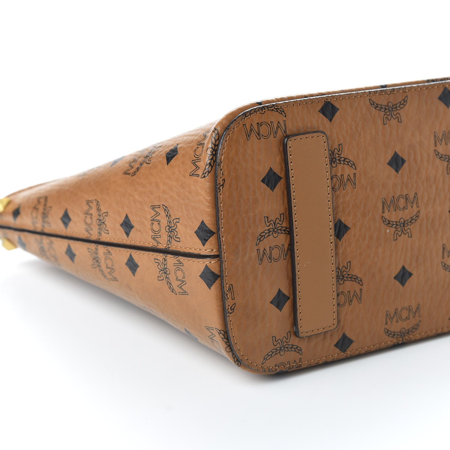 MCM Visetos Small Project Tote Cognac 7 of 9