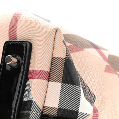 Burberry Patent Trim Patchwork Check Large Bucket Bag 14 of 15
