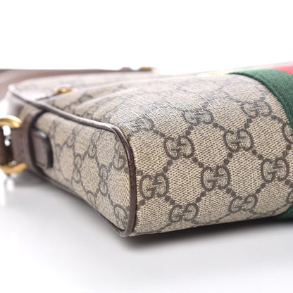 Gucci GG Supreme Monogram Web Small Ophidia Messenger Bag Brown 9 of 11