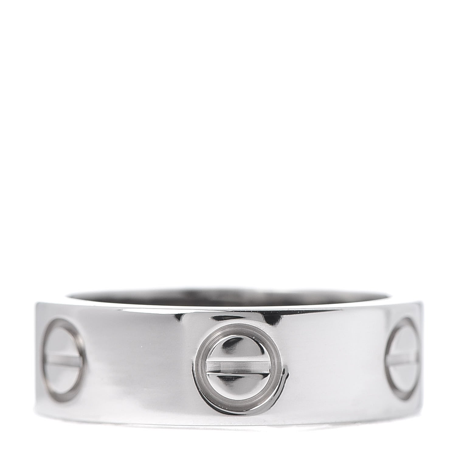 Cartier 18K White Gold 5.5mm LOVE Ring 49 4.75 1 of 4