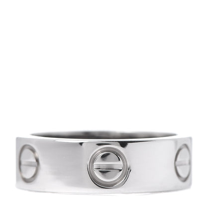 Cartier 18K White Gold 5.5mm LOVE Ring 49 4.75 1 of 4