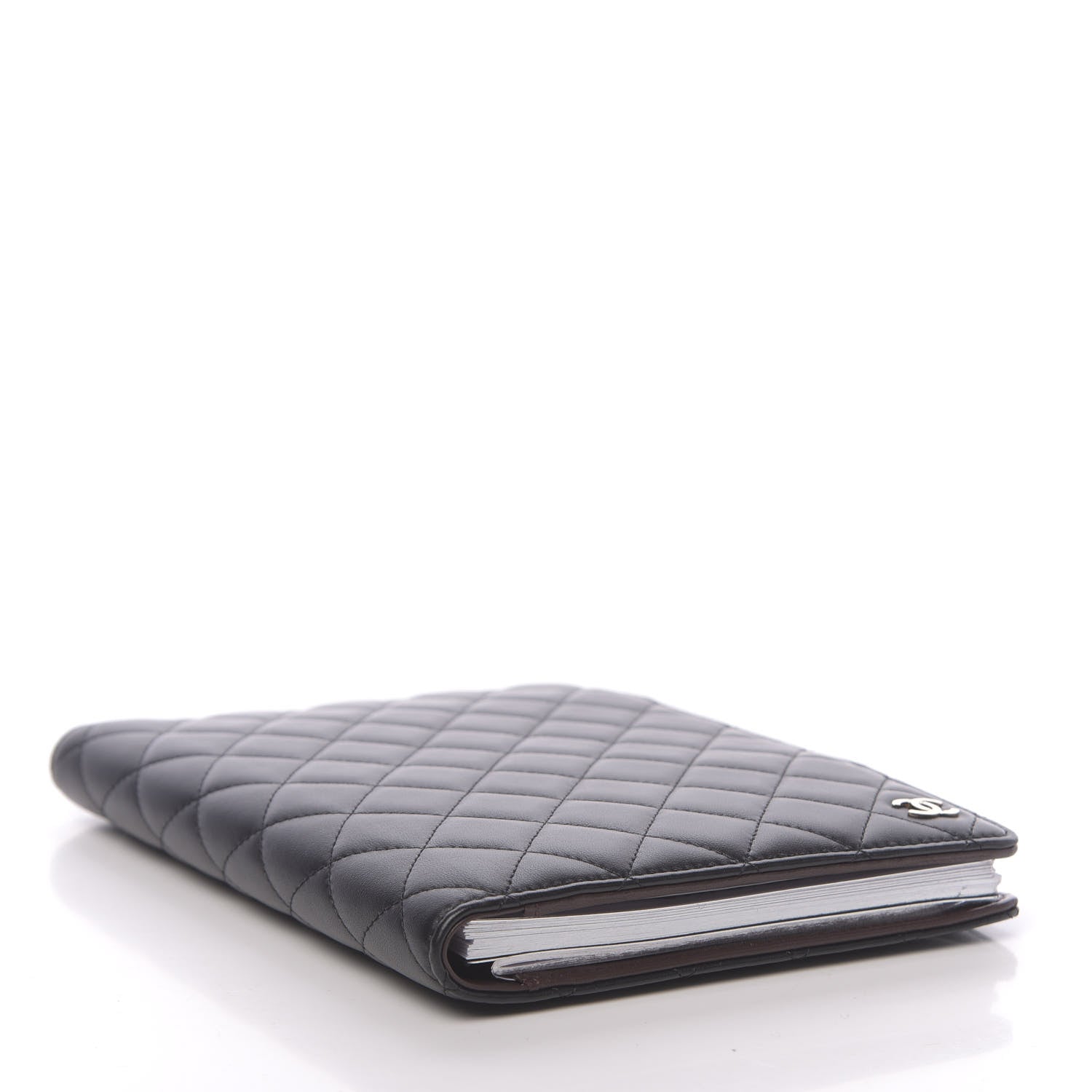 Chanel Lambskin Quilted Large Agenda Cover Black 4 of 8
