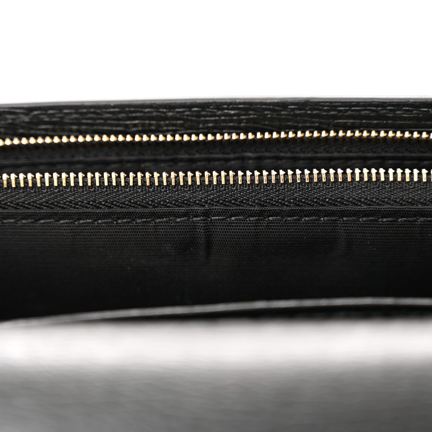 Calfskin Script Logo Wallet On Chain Black