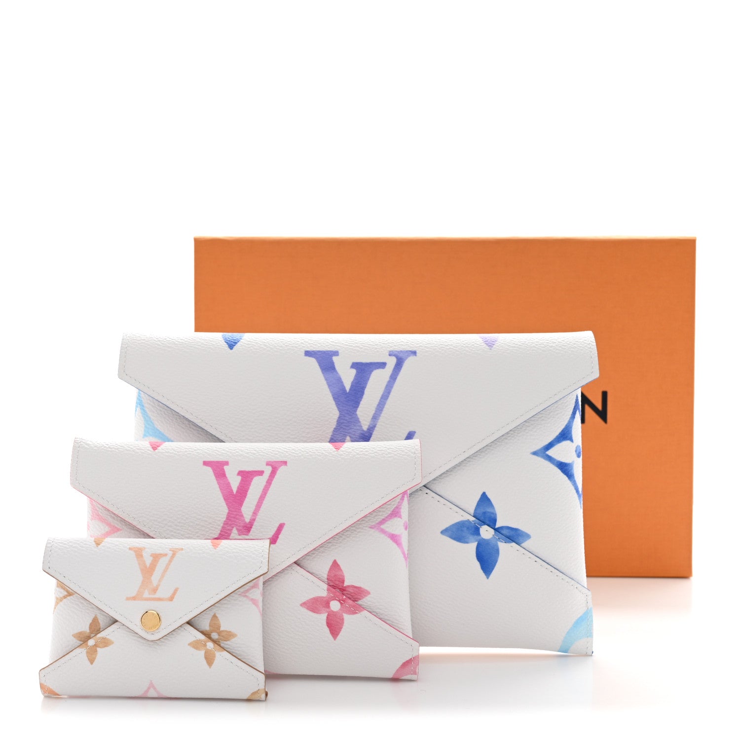 Louis Vuitton Monogram Giant By The Pool Kirigami Pochette Set Blue Rose Beige 9 of 9