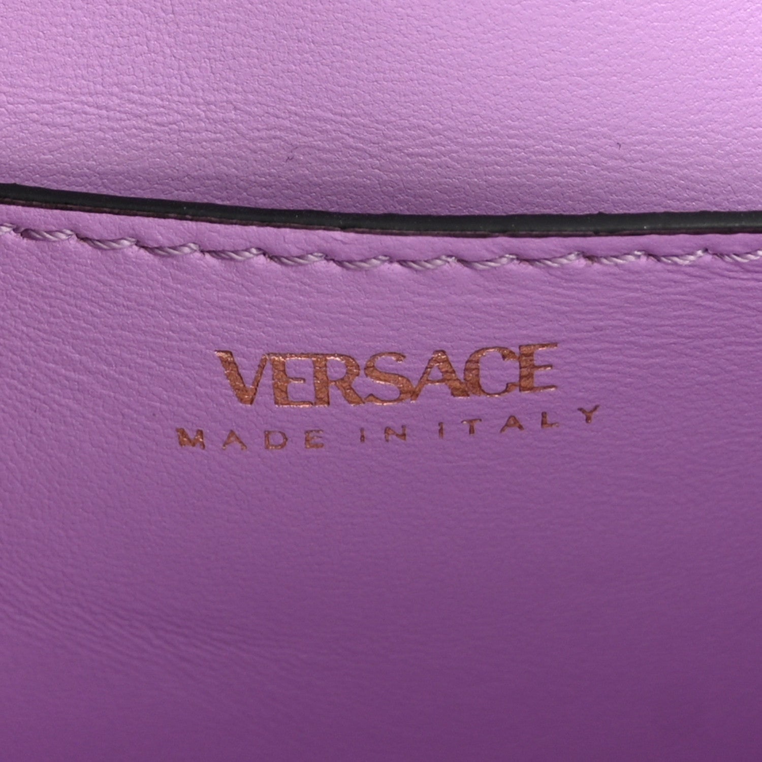 Versace Calfskin Medusa Small Top Handle Handbag Lilac 6 of 11