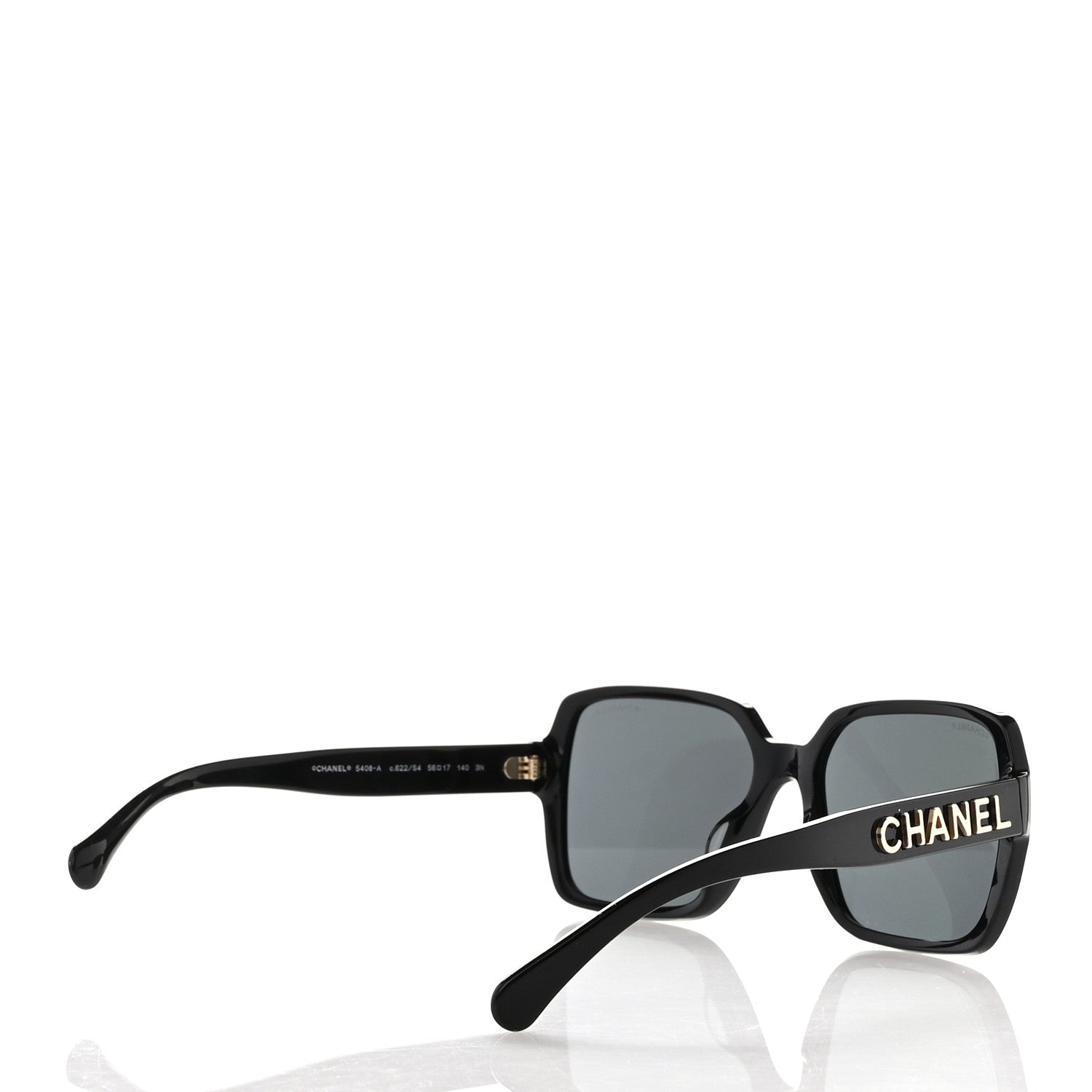 Chanel Acetate Square Sunglasses 5408-A Black 4 of 7