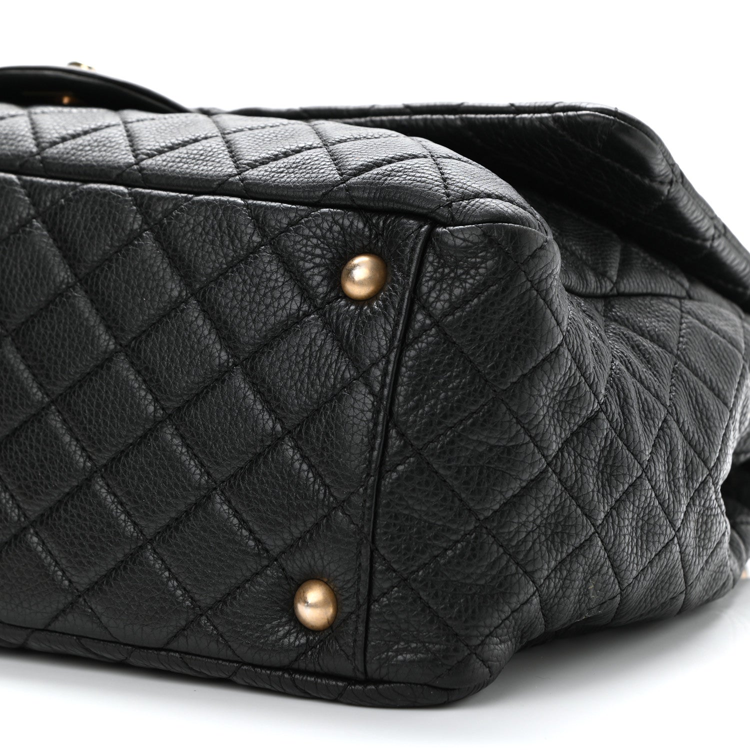 Chanel Calfskin Quilted XXL Travel Flap Bag Black 10 of 16