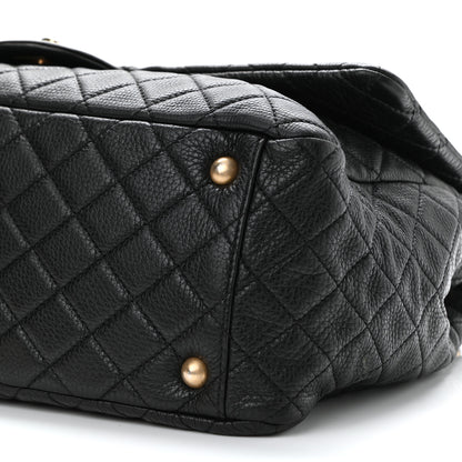 Chanel Calfskin Quilted XXL Travel Flap Bag Black 10 of 16