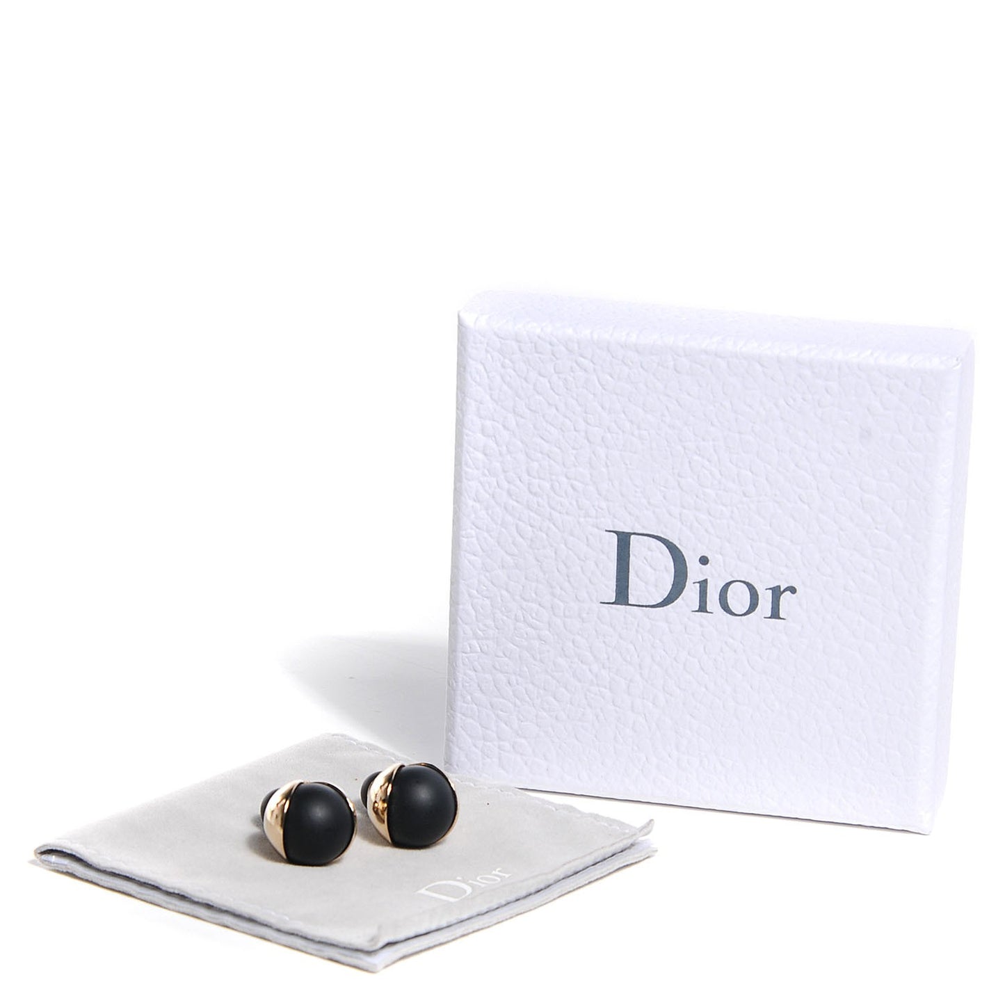 Rubber Lacquer Mise En Dior Tribal Earrings Matte Gold Black