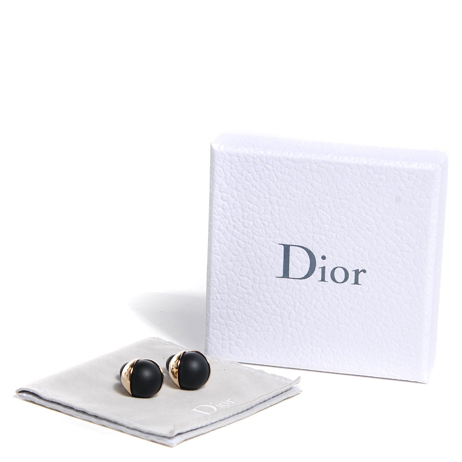 Christian Dior Rubber Lacquer Mise En Dior Tribal Earrings Matte Gold Black 8 of 8