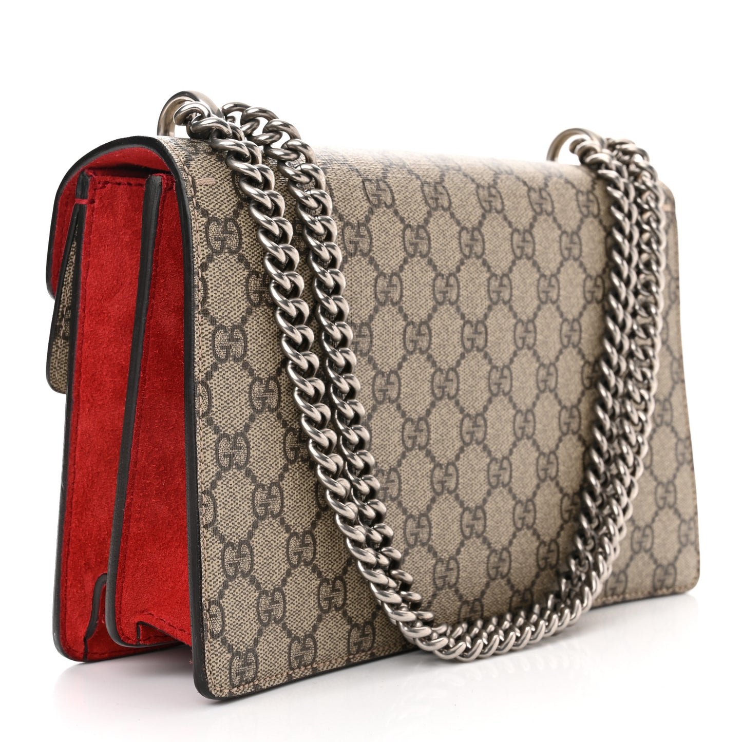 GG Supreme Monogram Small Dionysus Shoulder Bag Red