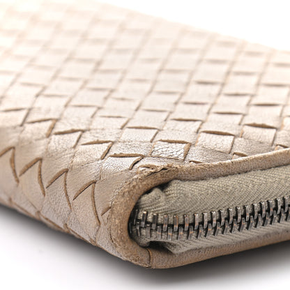 Bottega Veneta Nappa Intrecciato Zip Around Wallet Mink 9 of 10