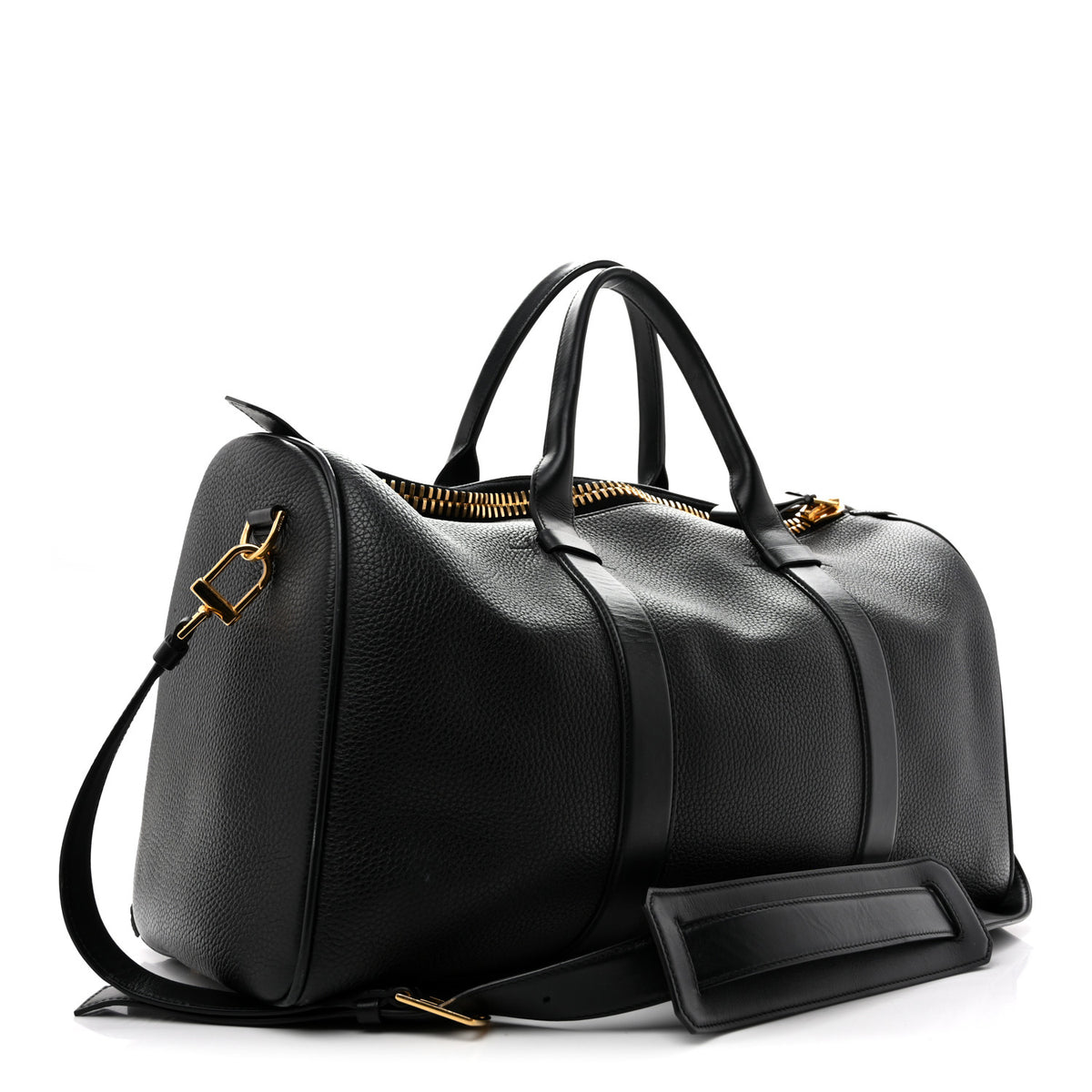 Calfskin Buckley Duffle Bag Black