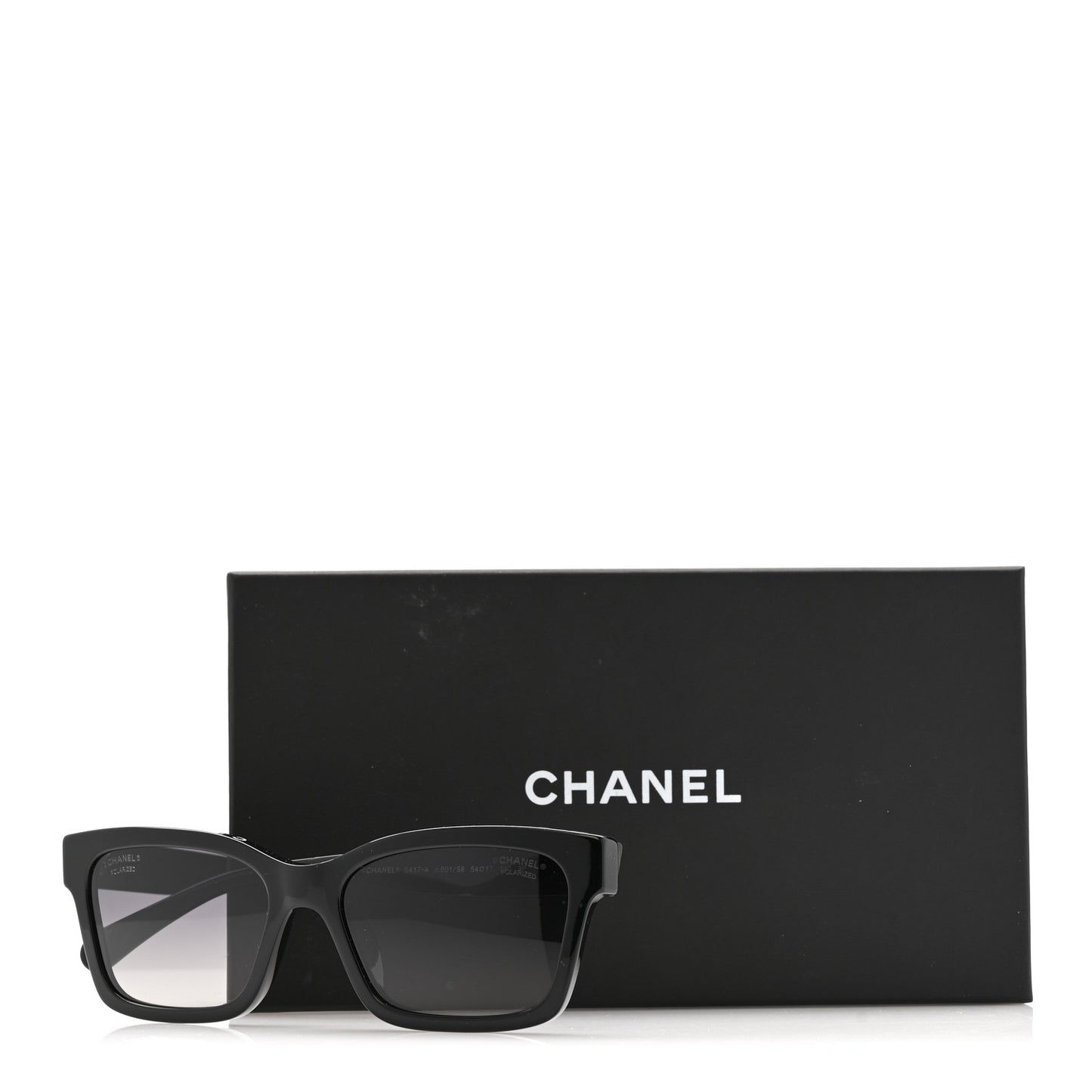 Acetate Polarized Square Sunglasses 5417-A Black