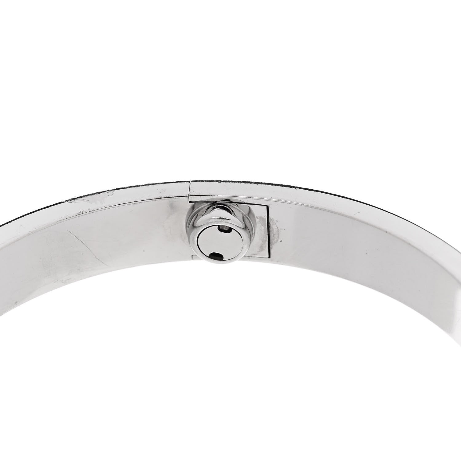 Cartier 18K White Gold 4 Diamond LOVE Bracelet 16 9 of 9