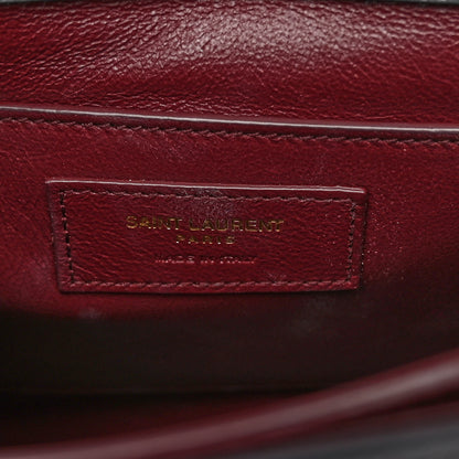 Saint Laurent Grain de Poudre Medium Classic Monogram Cassandra Top Handle Dark Smog 5 of 8