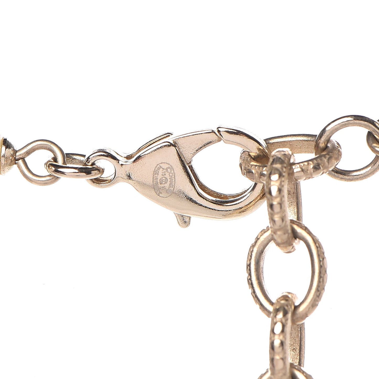 Pearl CC Long Necklace Gold