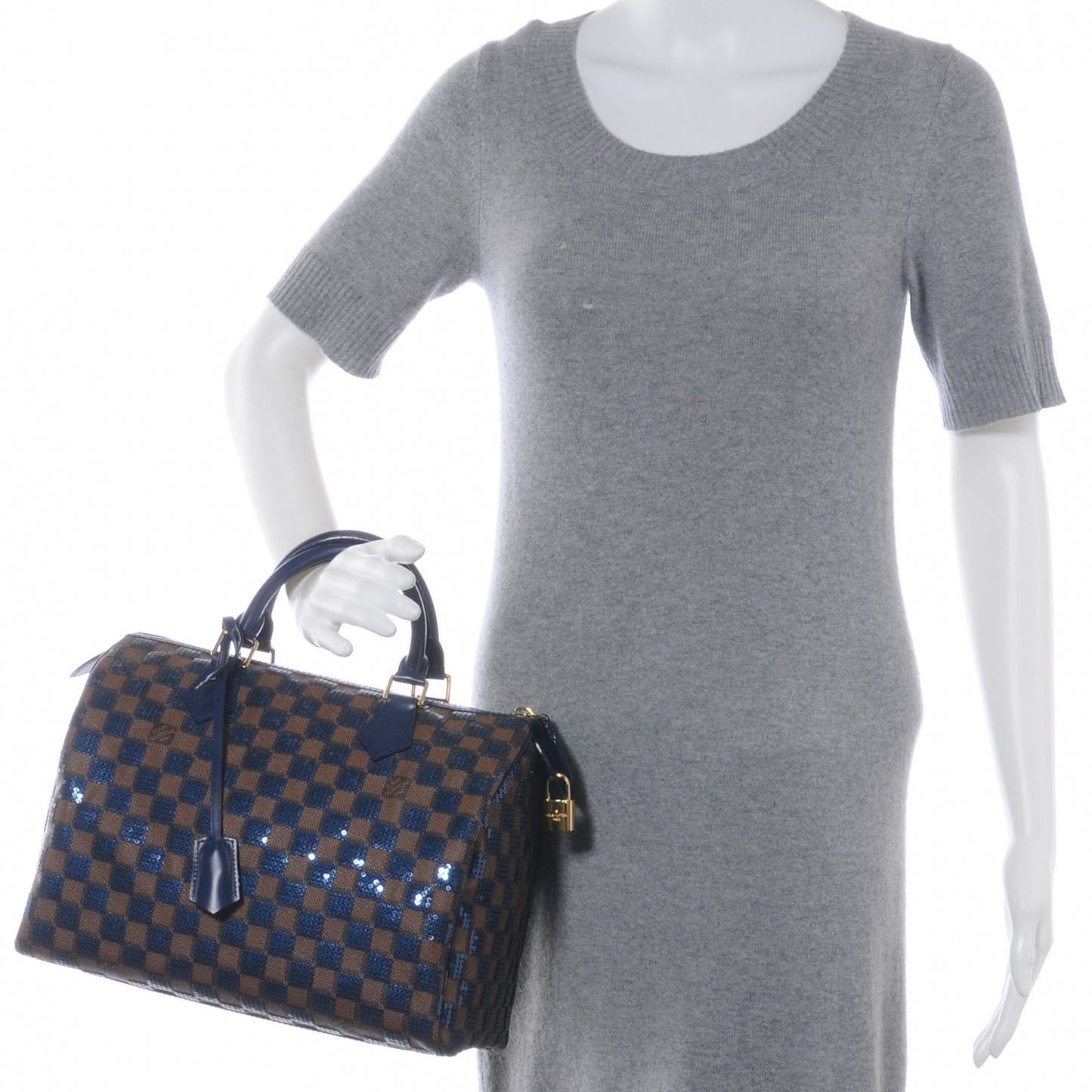Damier Paillettes Speedy 30 Blue