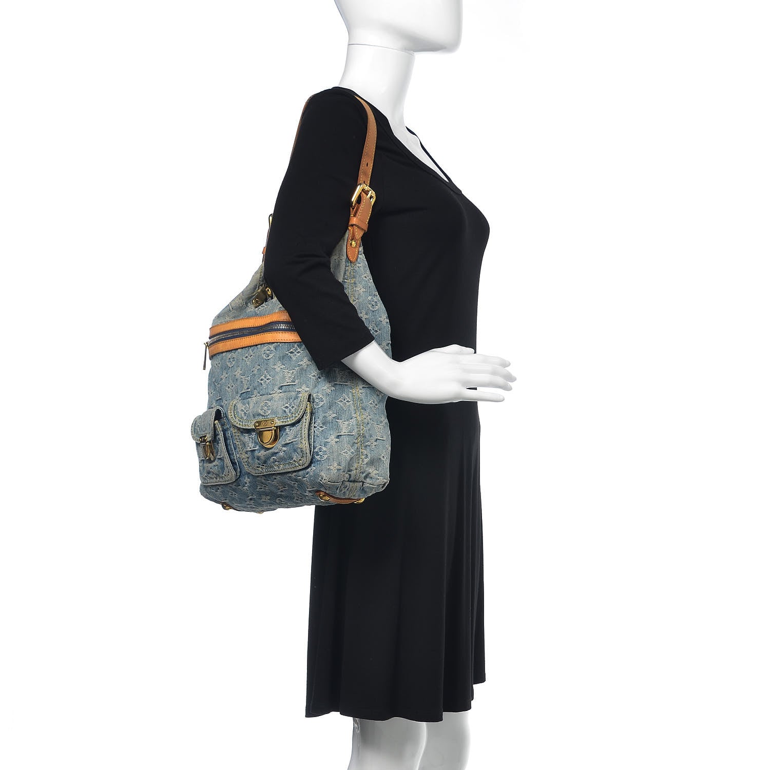 Louis Vuitton Denim Baggy GM Blue 2 of 14