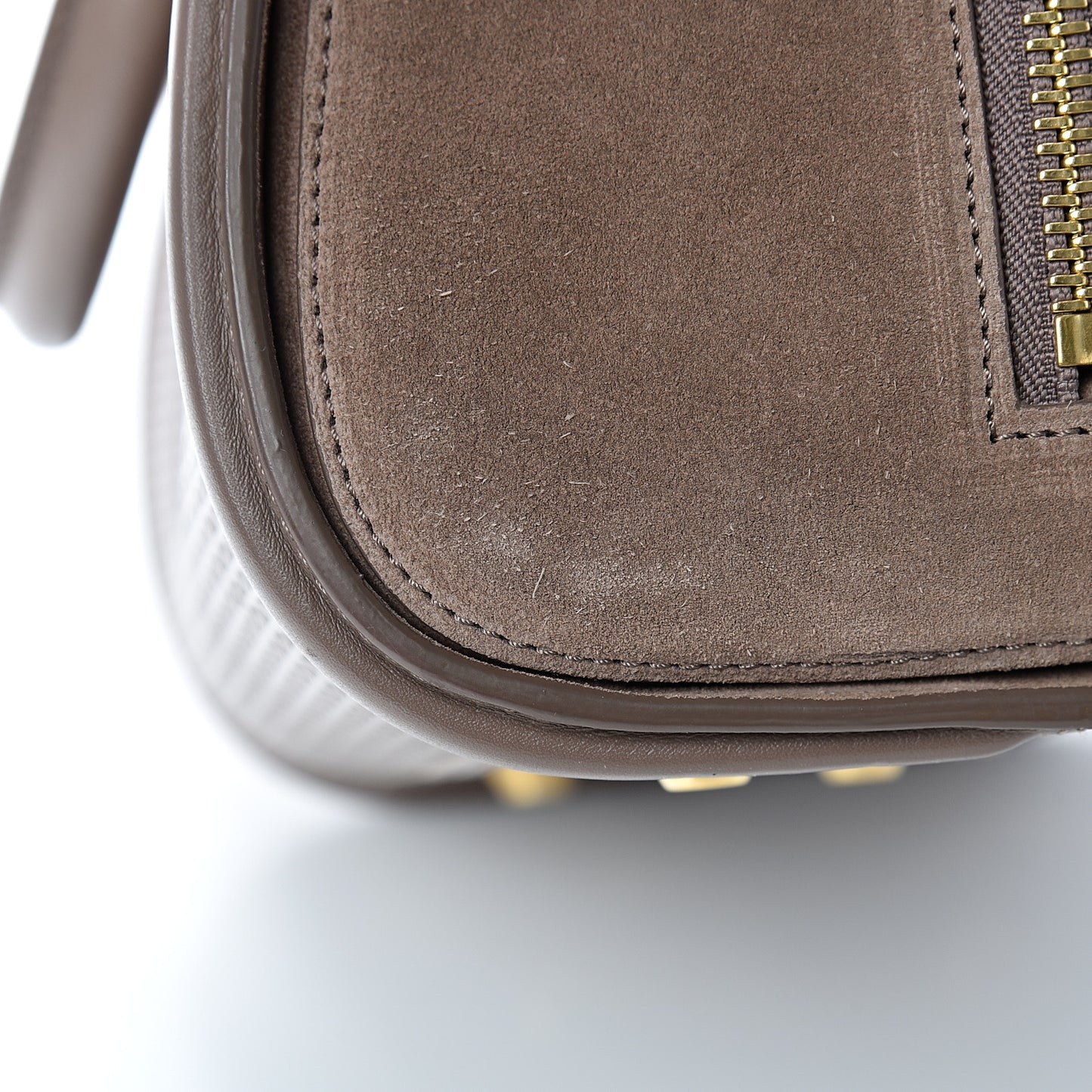 Calfskin Embossed Suede Large Heroine Tan