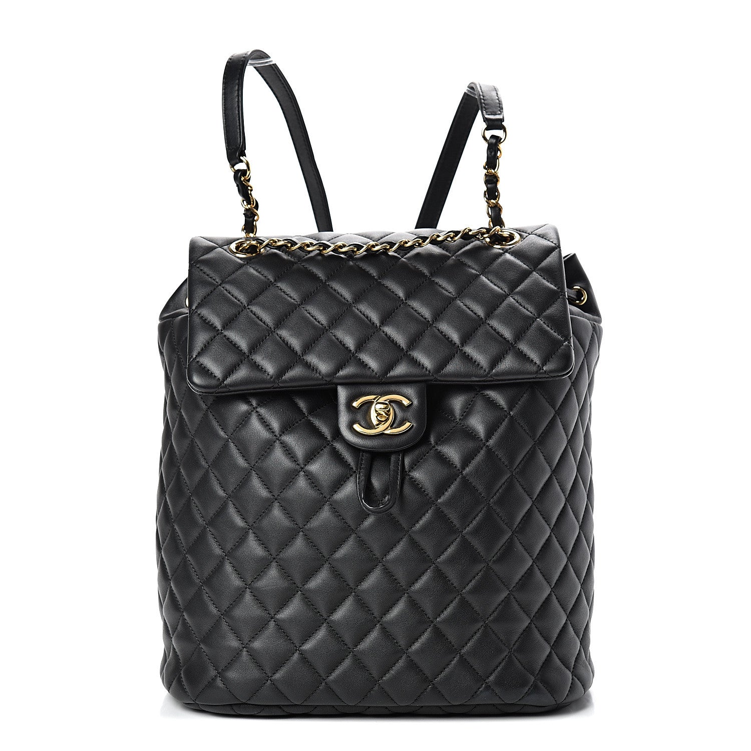 Chanel Calfskin Quilted Large Urban Spirit Backpack Black 1 of 10