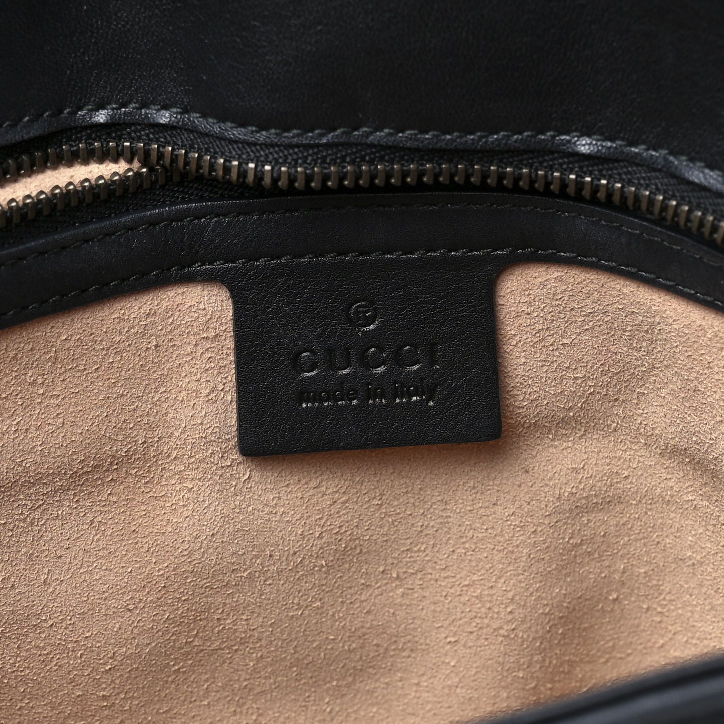 Calfskin Matelasse Studded Medium Pearly GG Marmont Shoulder Bag Black