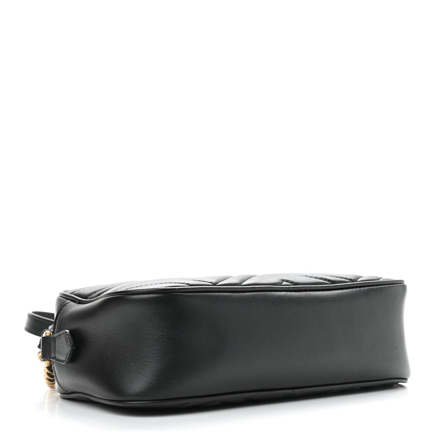 Calfskin Matelasse Small GG Marmont Chain Shoulder Bag Black