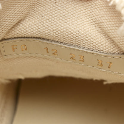 Christian Dior Frayed Canvas Embroidered Logo D-Blaze Sneakers 37 Ecru 9 of 10