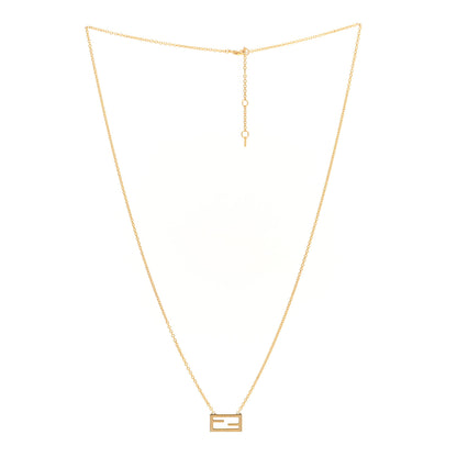 Fendi Bronze Baguette Necklace Gold 3 of 7