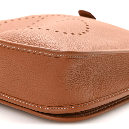 Hermes Taurillon Clemence EVELYNE III PM Gold 10 of 11