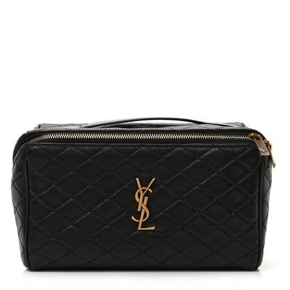 Saint Laurent Lambskin Quilted Gaby Vanity Case Black 1 of 6