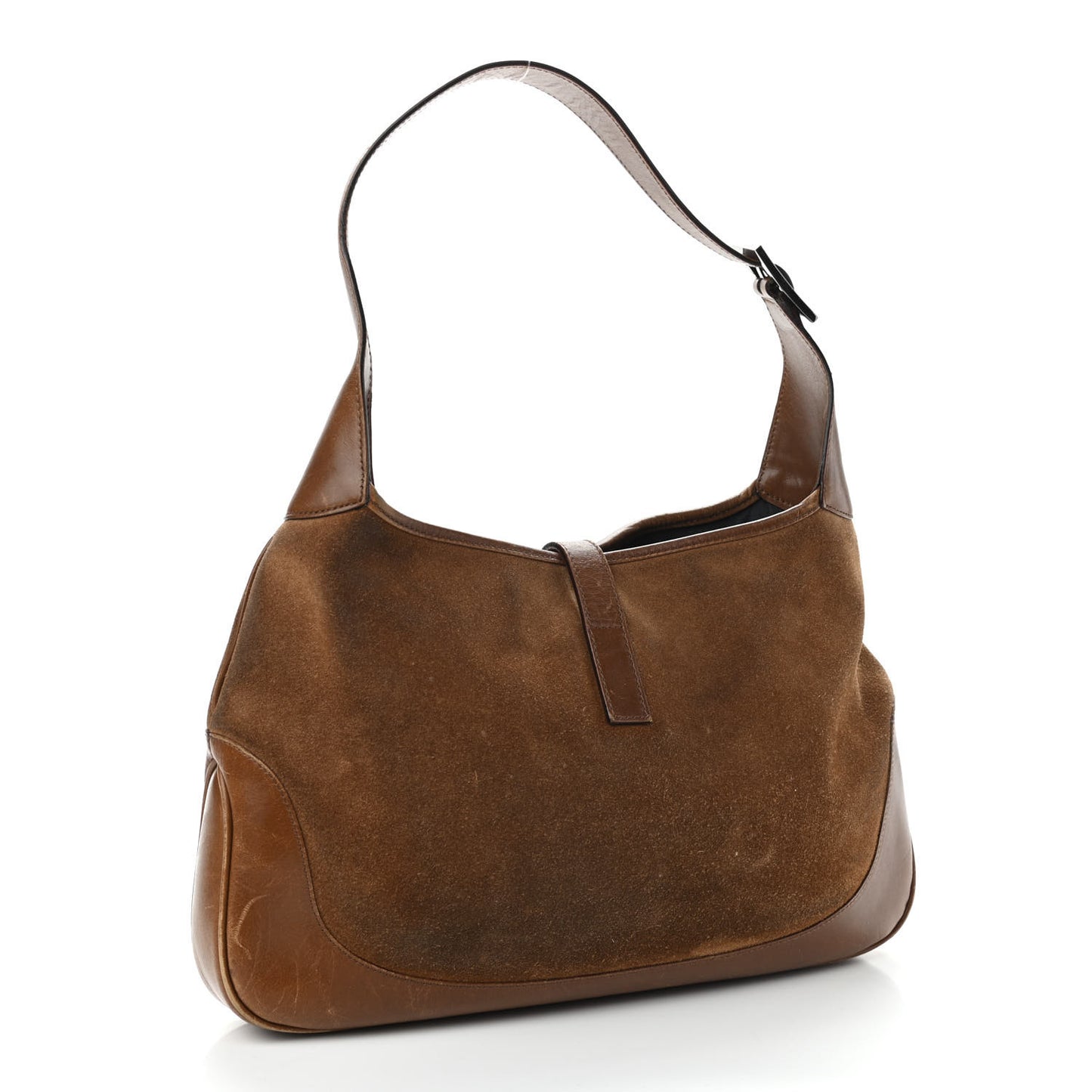 Suede Web Small Jackie O Hobo Light Brown