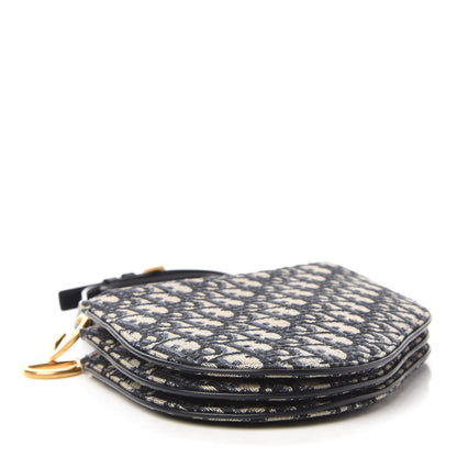 Christian Dior Oblique Saddle Pouch With Strap Navy Blue 4 of 10