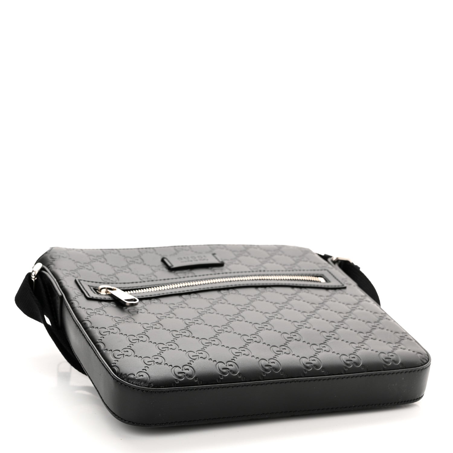 Gucci Guccissima Signature Small Messenger Bag Black 4 of 10